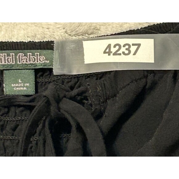 Wild Fable Long Puffy Sleeve Crop Top Women’s Large Black Form Fitting ￼ - Picture 7 of 7